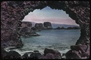 Image of Looking Through Arch at Dyrholey